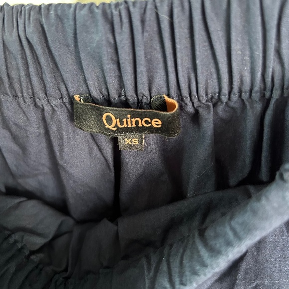 Quince 100% Organic Cotton Poplin A-line Maxi Skirt Size XS Color Navy - Picture 6 of 7